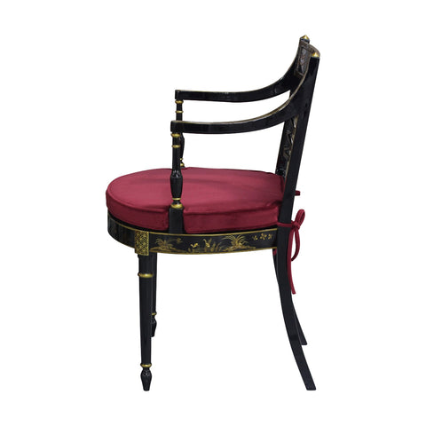 Chinoiserie Armstoel Rood