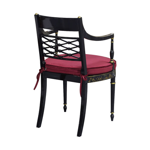 Chinoiserie Armstoel Rood