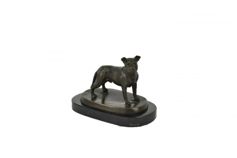 SFD Bronzes - Beeld Staffordshire bulterriër Staand