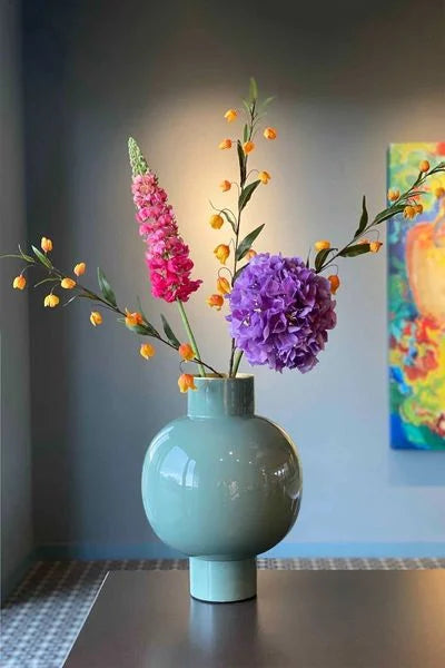 Pip Studio Metalen Vaas licht groen