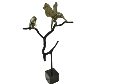 SFD Decorations - Chico vogels sculptuur op marmer base