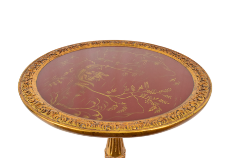 Chinoiserie Driepoot Tafel Rood