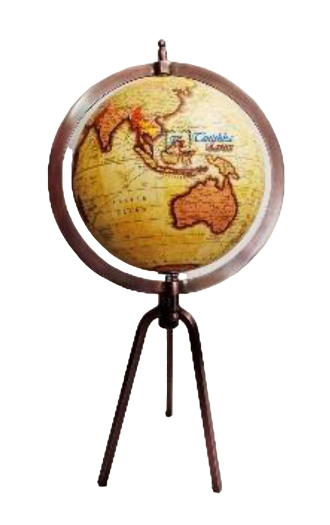 SFD Decorations - Antiek Koperen Globe