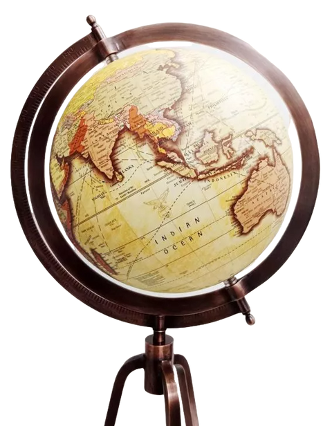 Antiek Koperen Globe