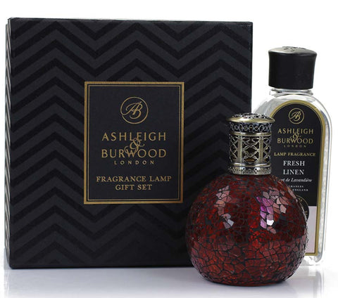 Ashleigh & Burwood Geschenkset: Rose Bud & Fresh Linen Geurlamp S