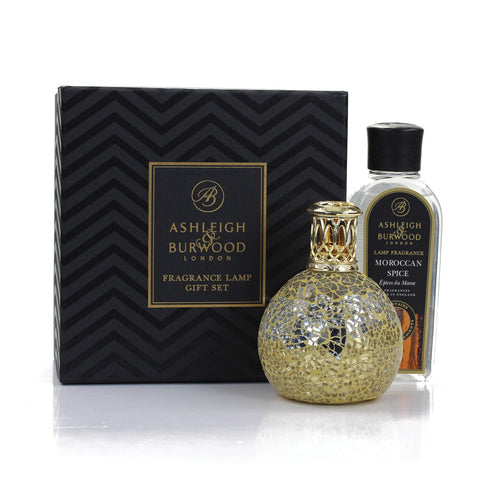 Ashleigh & Burwood Geschenkset: Little Treasure + Moroccan Spice Geurlamp S zilver/goud